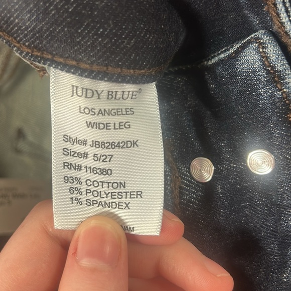 NWT Dark Wash Wide Leg Jeans - Judy Blue - Picture 10 of 10